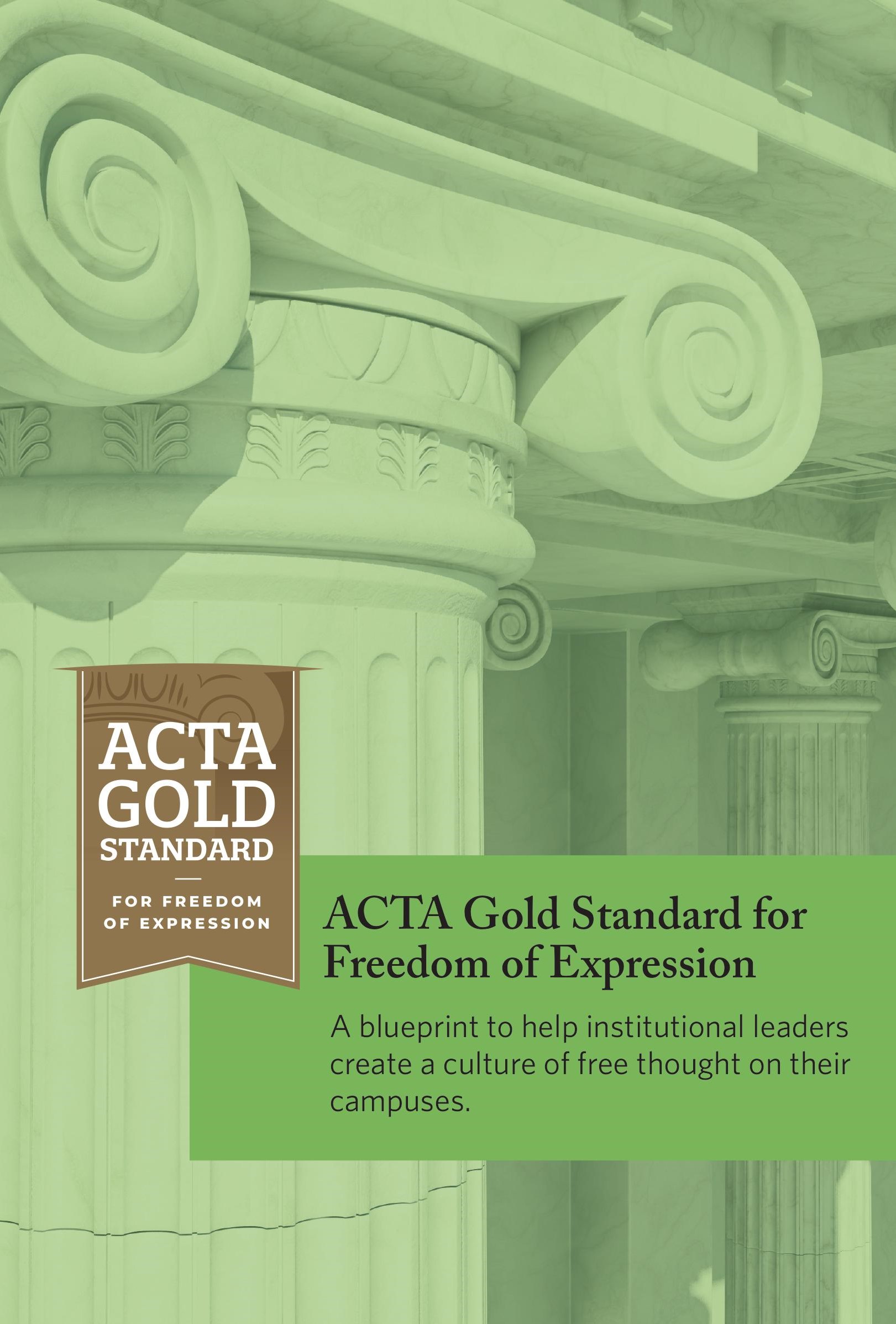 ACTA Gold Standard for Freedom of Expression cover