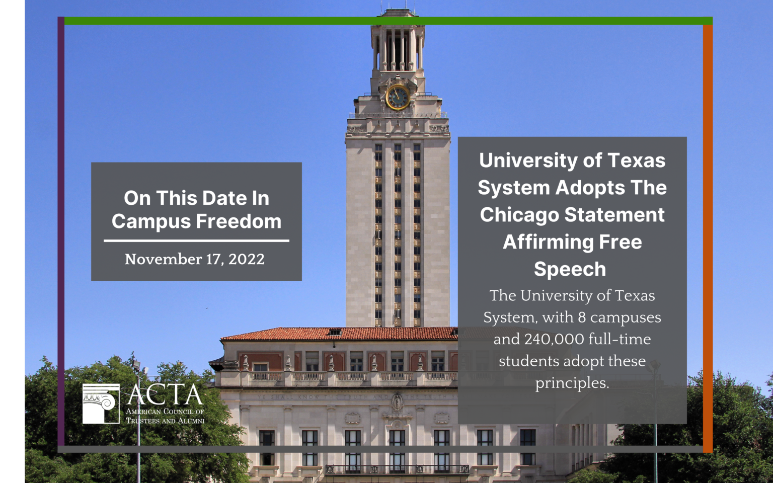 On This Date in Campus Freedom University of Texas System Adopts The