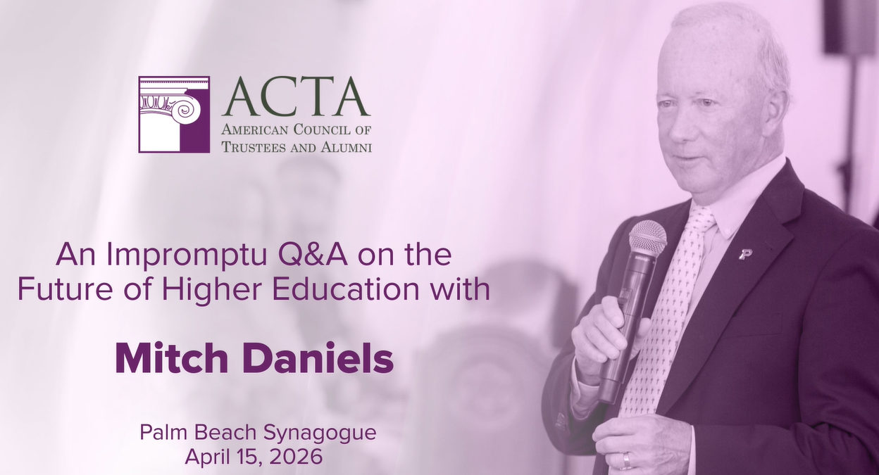 An Impromptu Q&A on the Future of Higher Education with Mitch Daniels ...