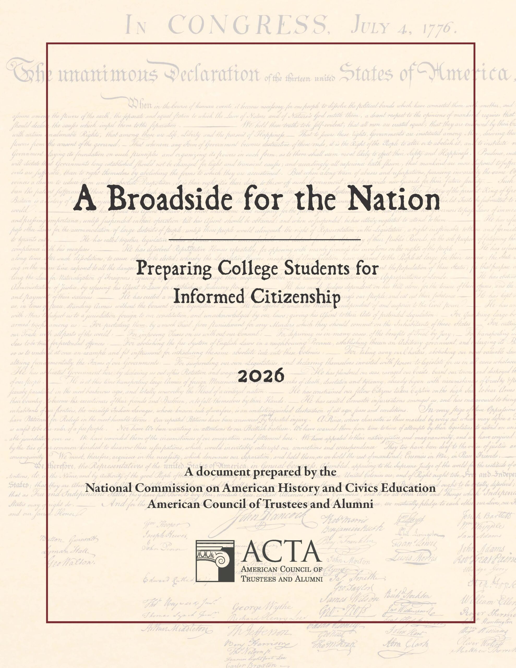 A Broadside for the Nation cover